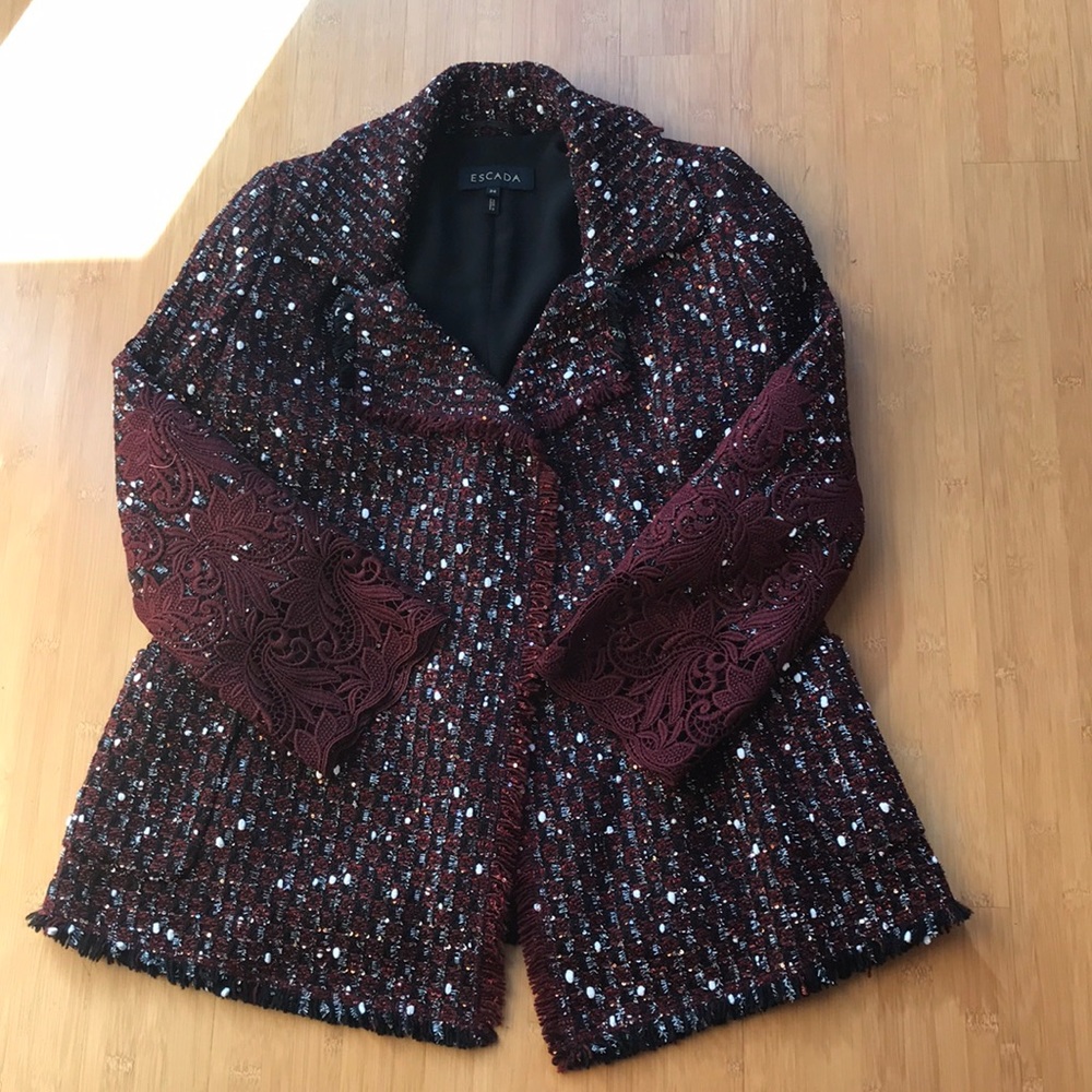 Escada jacket with sequins and lace detail